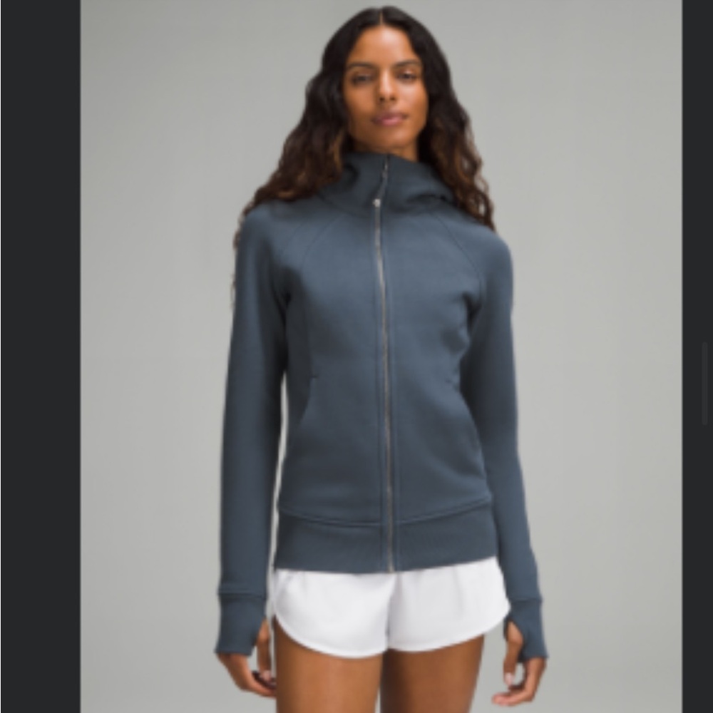 Scuba Full-Zip Hoodie, Iron Blue, Size 2